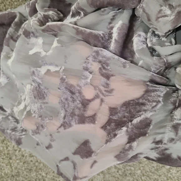 Jade Collection Johnny Was Velvet Burnout Floral Fairycore Tie Tassel Boho Dress - Picture 5 of 6